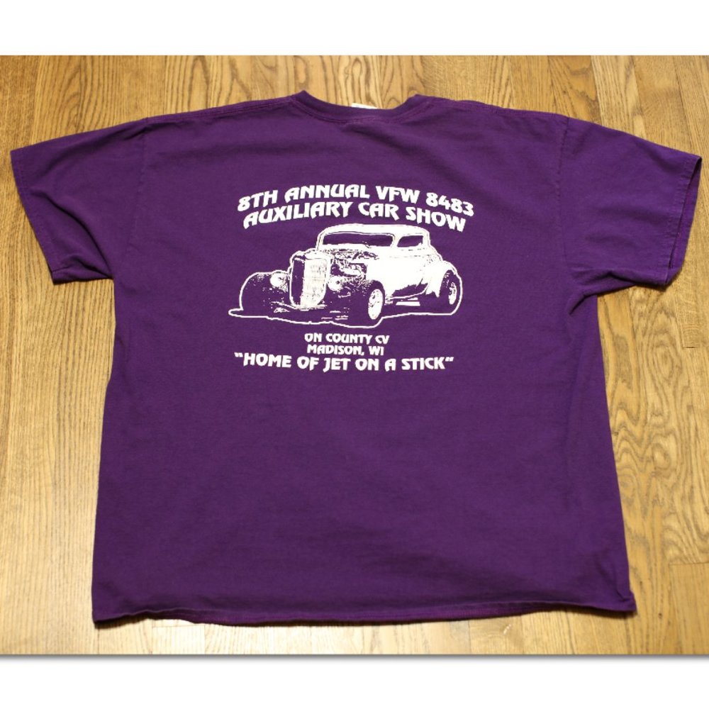 8th Annual VFW 8483 Auxiliary Car Show Madison Wisconsin Car Show T shirt